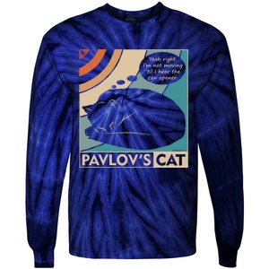 Pavlovs Cat Funny Psychology (Clr) Tie-Dye Long Sleeve Shirt