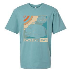 Pavlovs Cat Funny Psychology (Clr) Sueded Cloud Jersey T-Shirt