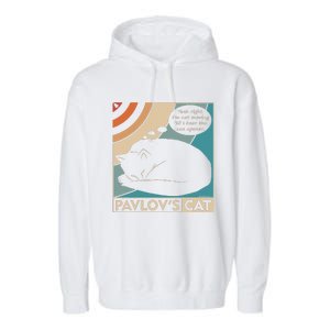 Pavlovs Cat Funny Psychology (Clr) Garment-Dyed Fleece Hoodie