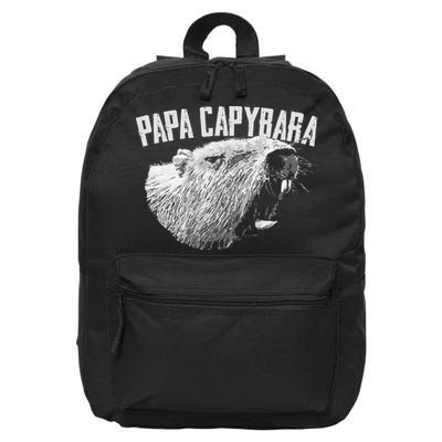 Papa Capybara Father Day Capybara 16 in Basic Backpack