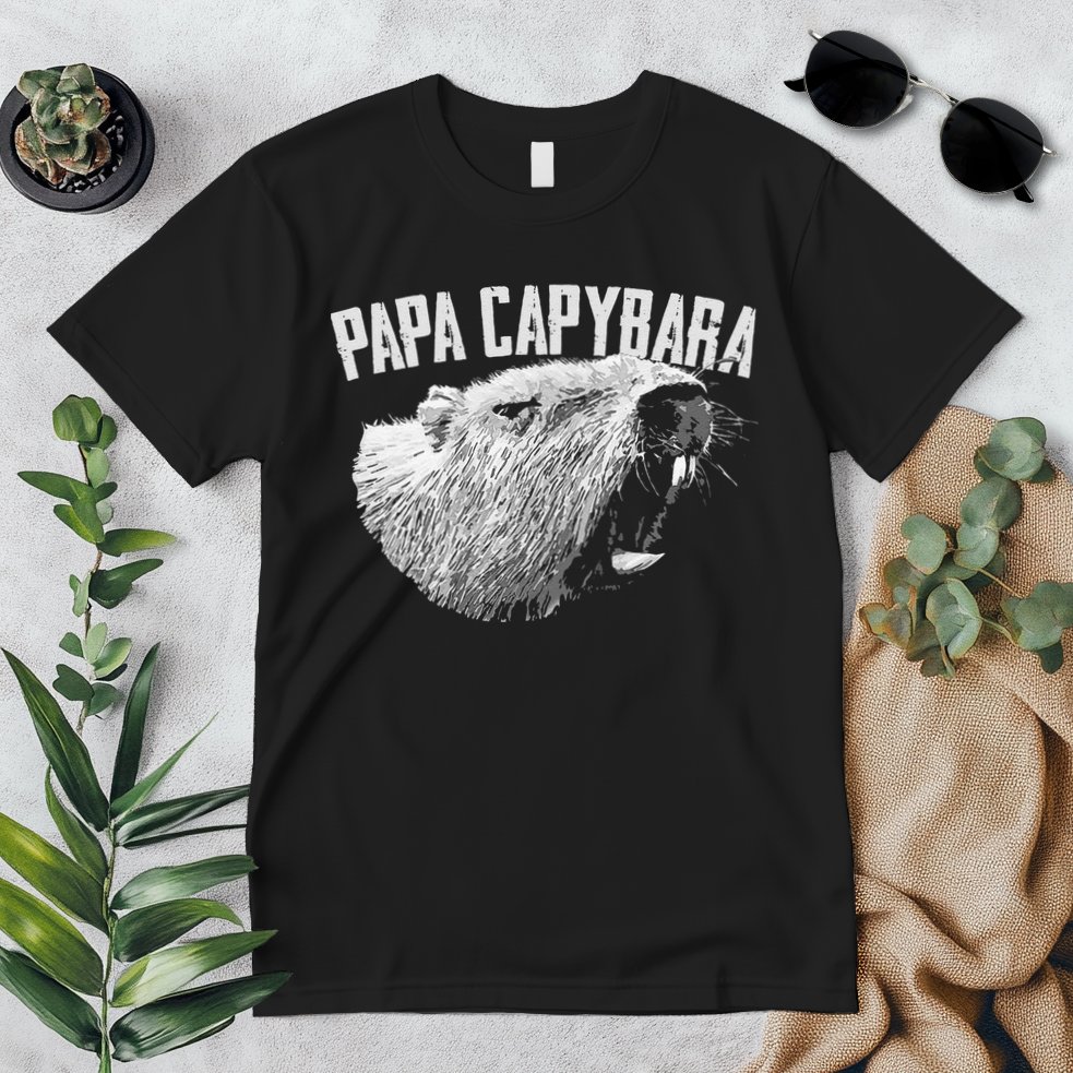 Papa Capybara Father Day Capybara Premium T-Shirt