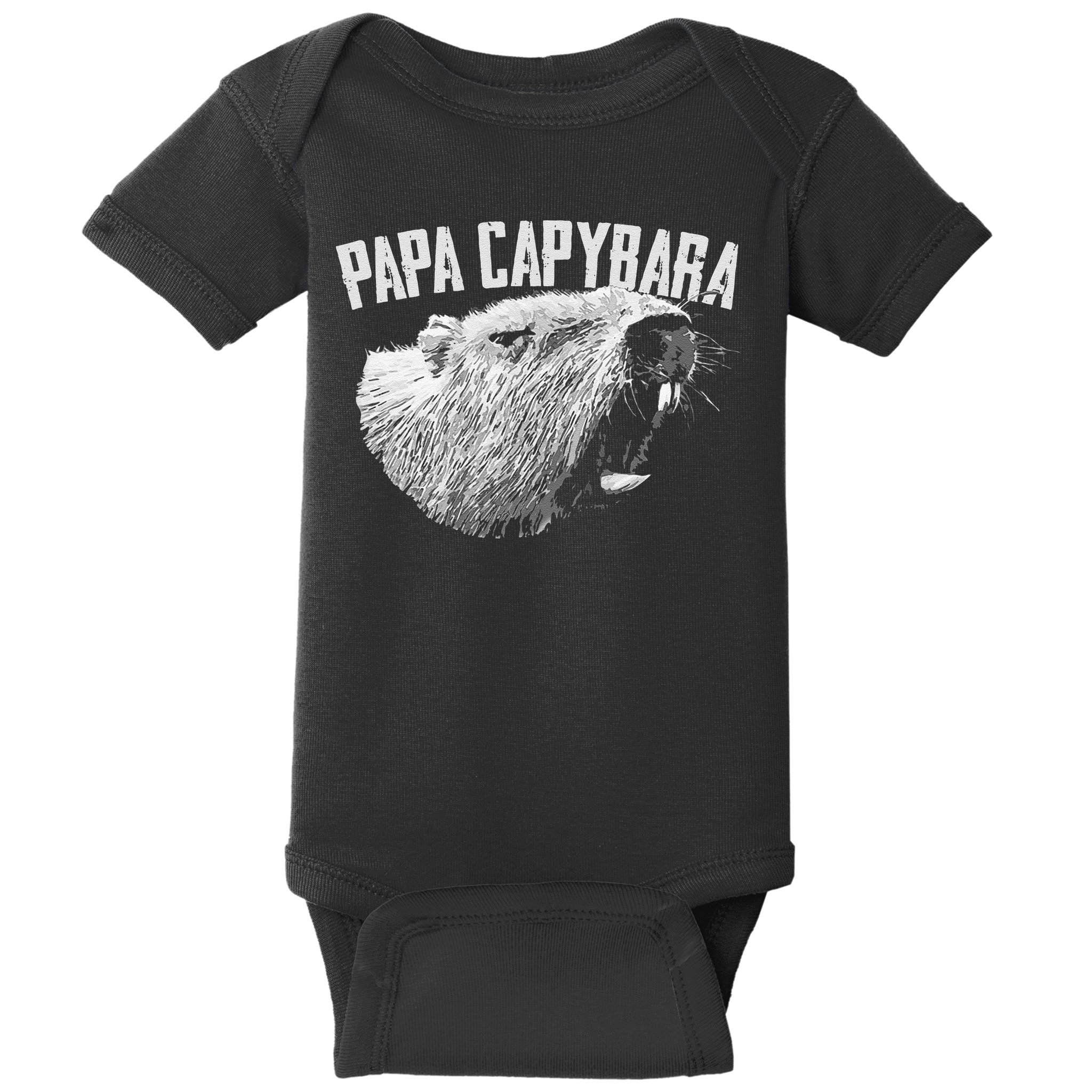 Papa Capybara Father Day Capybara Baby Bodysuit