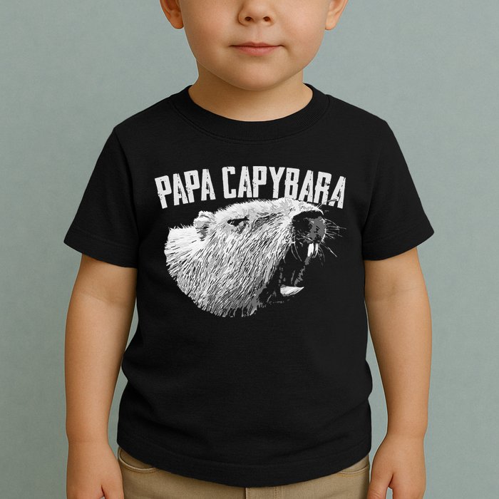 Papa Capybara Father Day Capybara Toddler T-Shirt