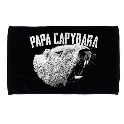 Papa Capybara Father Day Capybara Microfiber Hand Towel