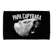 Papa Capybara Father Day Capybara Microfiber Hand Towel