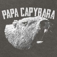 Papa Capybara Father Day Capybara Cotton Canvas Backpack
