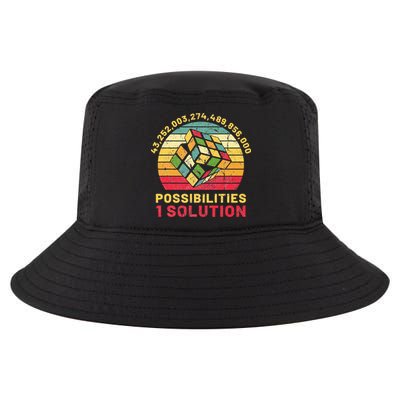 Puzzle Cube Funny One Solution Speed Cubing Retro Math Cool Comfort Performance Bucket Hat