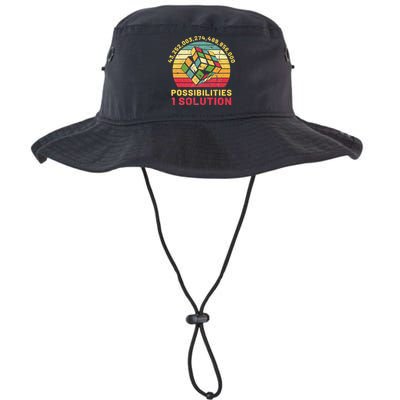 Puzzle Cube Funny One Solution Speed Cubing Retro Math Legacy Cool Fit Booney Bucket Hat