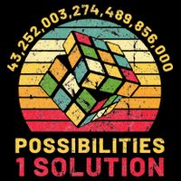 Puzzle Cube Funny One Solution Speed Cubing Retro Math Drawstring Bag
