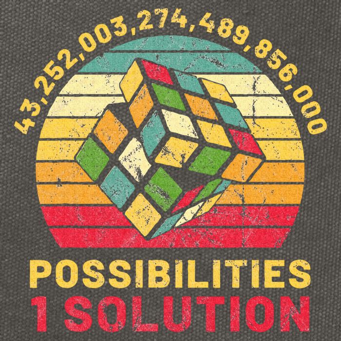Puzzle Cube Funny One Solution Speed Cubing Retro Math Cotton Canvas Backpack