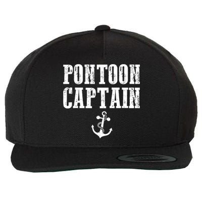 Pontoon Captain Funny Pontoon Wool Snapback Cap