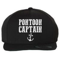 Pontoon Captain Funny Pontoon Wool Snapback Cap