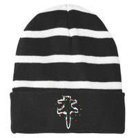 Pussy Cat From Christmas Vacation Frieds Lover Striped Beanie with Solid Band