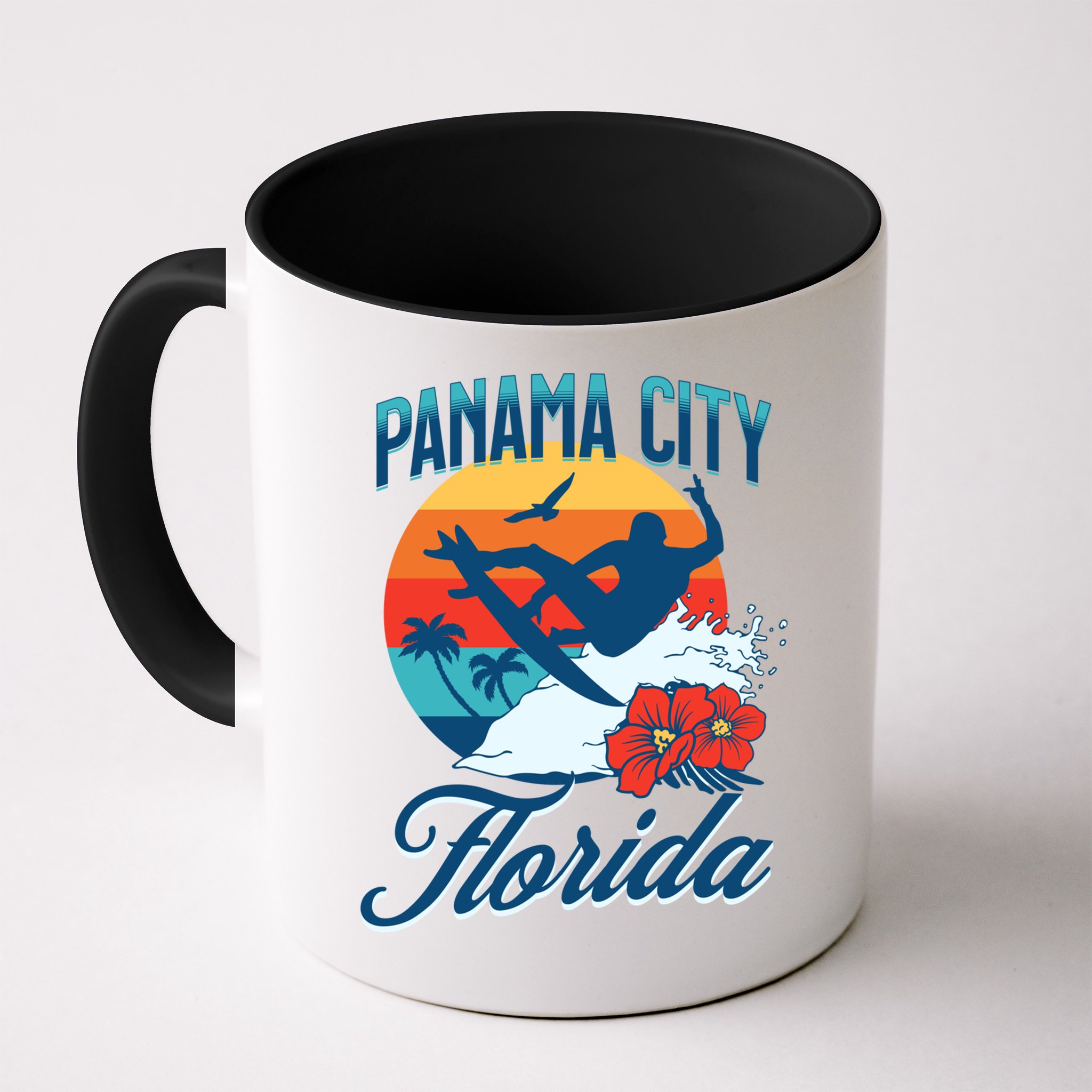 Panama City Florida Beach Surf Summer Vacation Vintage Meaningful Gift Mug