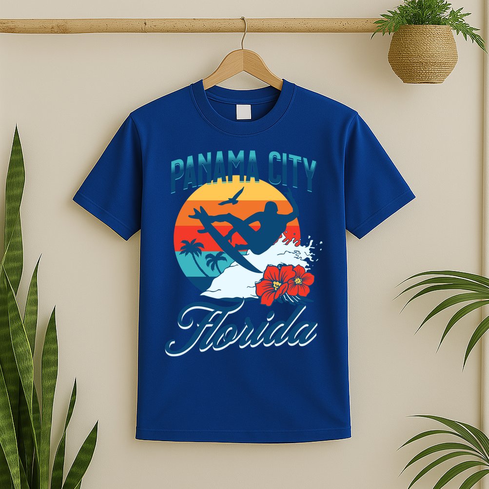 Panama City Florida Beach Surf Summer Vacation Vintage Meaningful Gift T-Shirt