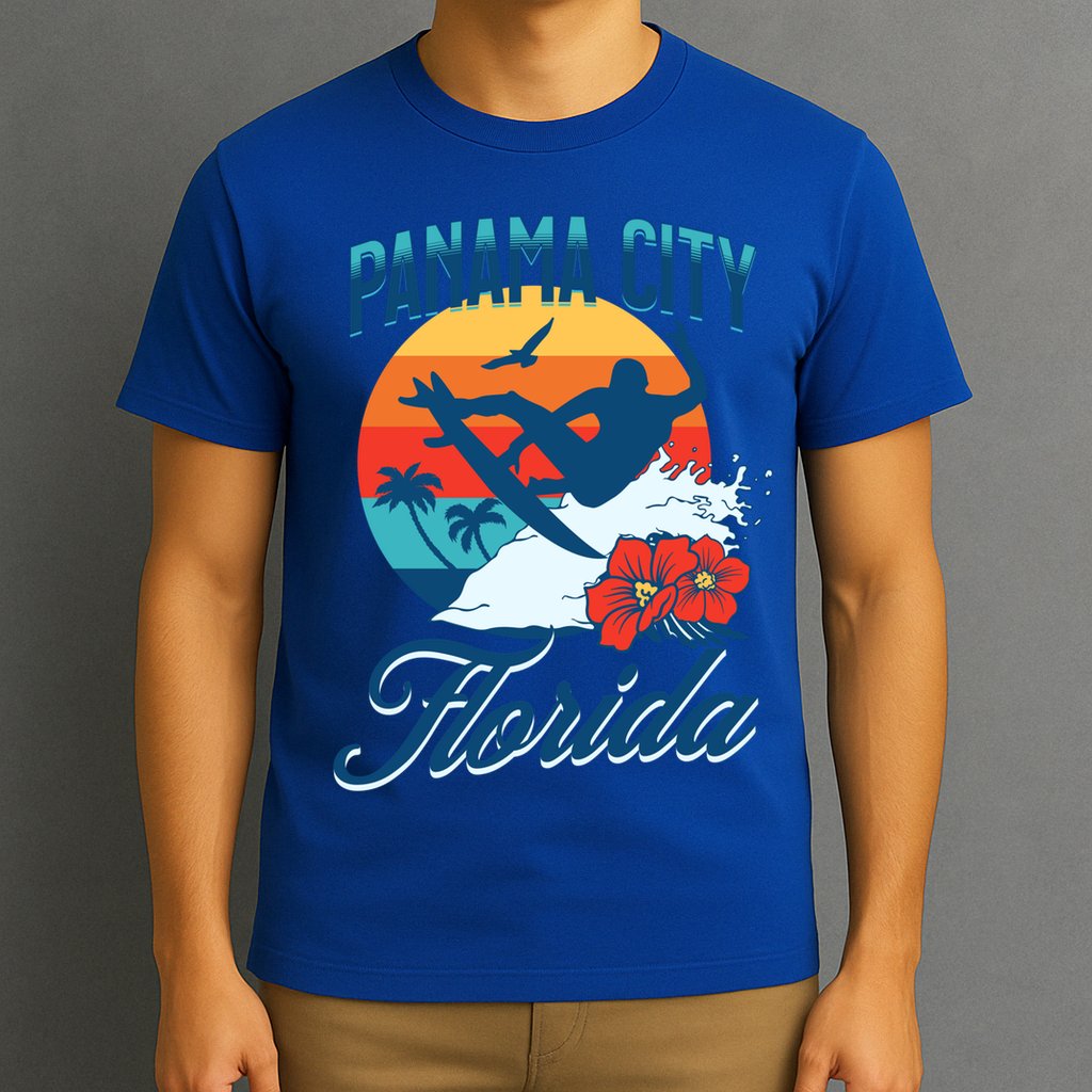Panama City Florida Beach Surf Summer Vacation Vintage Meaningful Gift T-Shirt