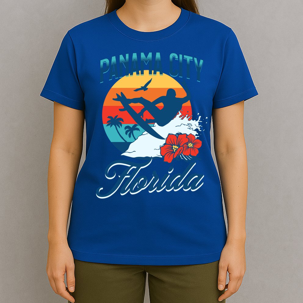 Panama City Florida Beach Surf Summer Vacation Vintage Meaningful Gift T-Shirt