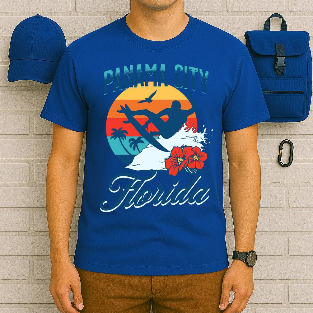 Panama City Florida Beach Surf Summer Vacation Vintage Meaningful Gift T-Shirt
