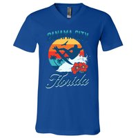 Panama City Florida Beach Surf Summer Vacation Vintage Meaningful Gift V-Neck T-Shirt