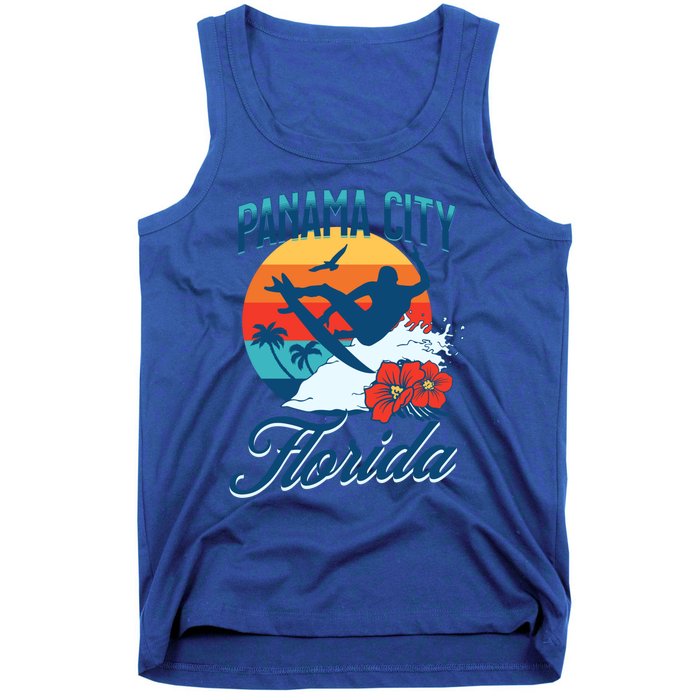 Panama City Florida Beach Surf Summer Vacation Vintage Meaningful Gift Tank Top