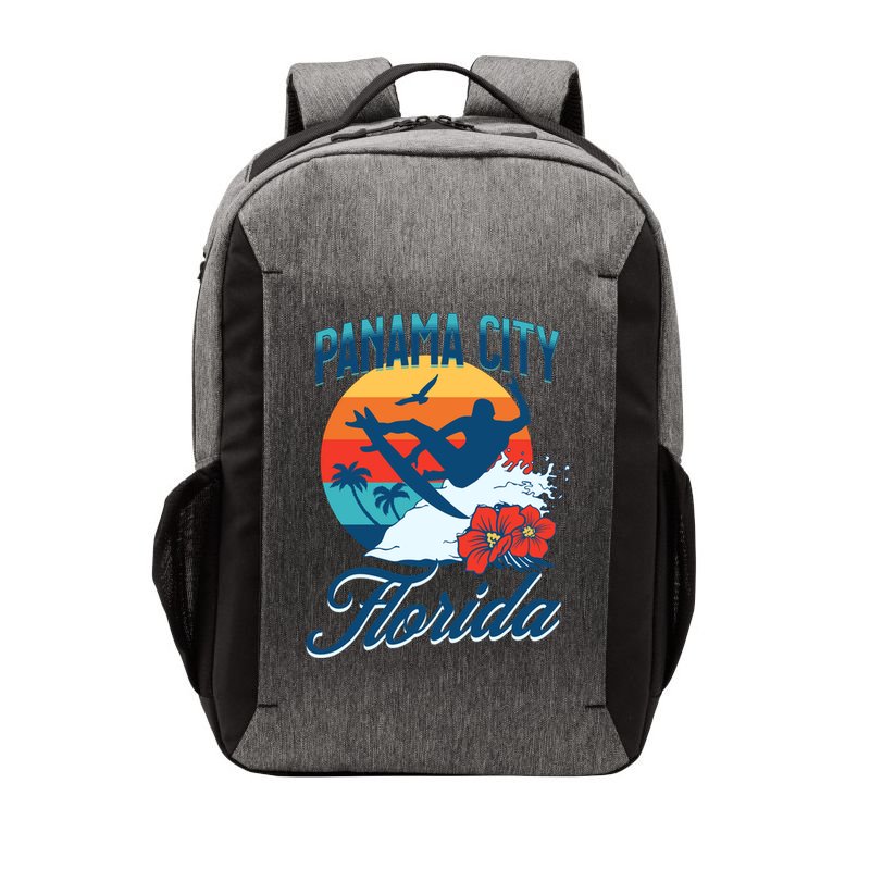 Panama City Florida Beach Surf Summer Vacation Vintage Meaningful Gift Vector Backpack