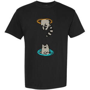 Portal Cat Funny Video Game Animal Garment-Dyed Heavyweight T-Shirt