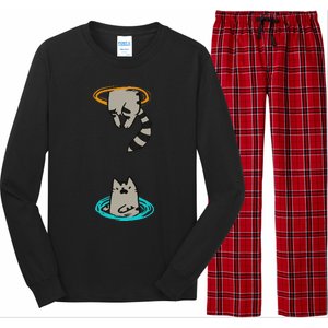 Portal Cat Funny Video Game Animal Long Sleeve Pajama Set