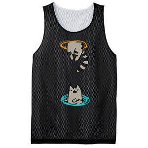 Portal Cat Funny Video Game Animal Mesh Reversible Basketball Jersey Tank