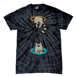 Portal Cat Funny Video Game Animal Tie-Dye T-Shirt