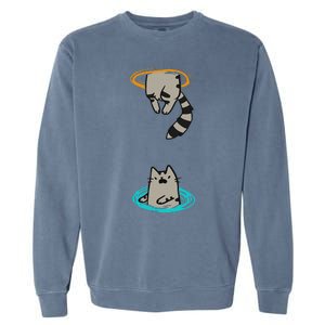 Portal Cat Funny Video Game Animal Garment-Dyed Sweatshirt