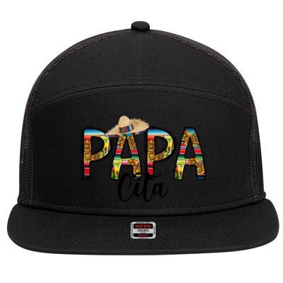 Papa Cito Funny Gift 7 Panel Mesh Trucker Snapback Hat