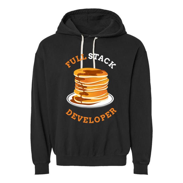 Programmer Coding Full Stack Developer Garment-Dyed Fleece Hoodie