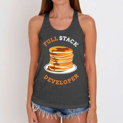 Programmer Coding Full Stack Developer Women's Knotted Racerback Tank