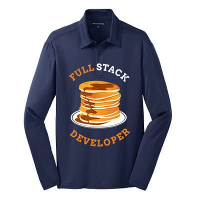 Programmer Coding Full Stack Developer Silk Touch Performance Long Sleeve Polo