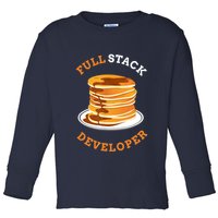 Programmer Coding Full Stack Developer Toddler Long Sleeve Shirt