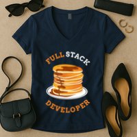 Programmer Coding Full Stack Developer Women's V-Neck T-Shirt