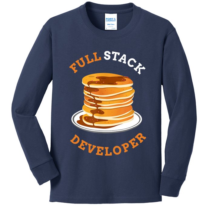 Programmer Coding Full Stack Developer Kids Long Sleeve Shirt