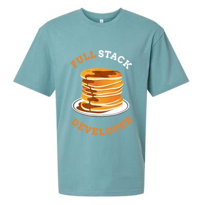 Programmer Coding Full Stack Developer Sueded Cloud Jersey T-Shirt