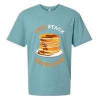 Programmer Coding Full Stack Developer Sueded Cloud Jersey T-Shirt