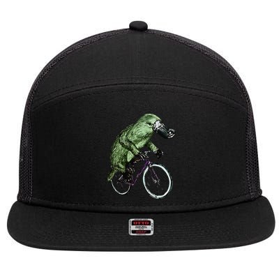 Platypus Cycling Funny Platypus Lover Platypus Bicycle 7 Panel Mesh Trucker Snapback Hat