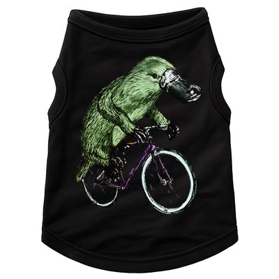 Platypus Cycling Funny Platypus Lover Platypus Bicycle Doggie Tank