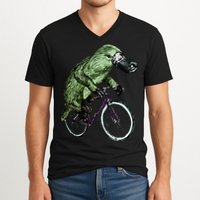 Platypus Cycling Funny Platypus Lover Platypus Bicycle V-Neck T-Shirt