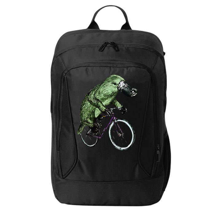 Platypus Cycling Funny Platypus Lover Platypus Bicycle City Backpack