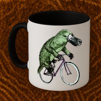 Platypus Cycling Funny Platypus Lover Platypus Bicycle Mug