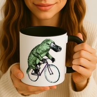 Platypus Cycling Funny Platypus Lover Platypus Bicycle Mug
