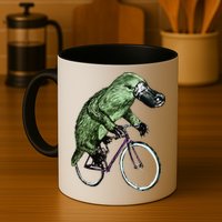 Platypus Cycling Funny Platypus Lover Platypus Bicycle Mug