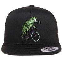 Platypus Cycling Funny Platypus Lover Platypus Bicycle Flat Bill Trucker Hat