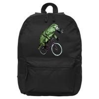 Platypus Cycling Funny Platypus Lover Platypus Bicycle 16 in Basic Backpack