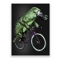 Platypus Cycling Funny Platypus Lover Platypus Bicycle Poster