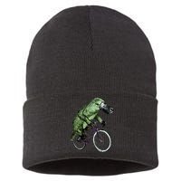 Platypus Cycling Funny Platypus Lover Platypus Bicycle Sustainable Knit Beanie